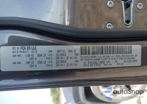 2020 Jeep Compass Limited 4X4 из США, поврежденный, VIN 3C4NJDCB2LT166597